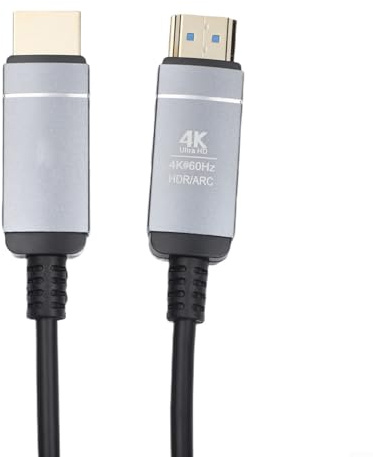 Fiber Optic Kabel 4K 60Hz 18Gbps mit Goldsteckern Nylon Geflecht für PS5 für xbox TV Monitor Gaming 1m Schwarz(1 Meter)