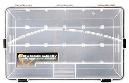 Savage Gear Lure Box 35,5 x23x5cm - Wasserdichte Angelbox, Tacklebox, Köderbox, Anglerbox, Kunstköderbox, Boxen für Gummiköder, Wobbler, Angelköder
