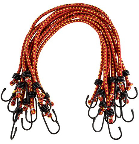 Stalwart 75-CAR1012 24 Bungee Cords 10 Pack, Orange, 24 Inch