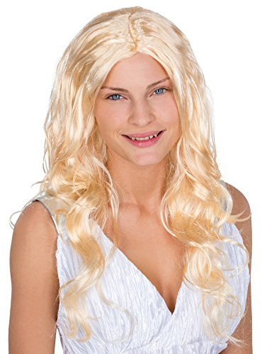 dressforfun Perücke Blond | Lange Glatte Haare | Engel Matrose Antike Weihnachten Prinzessin