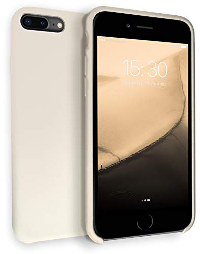 MyGadget Case for iPhone 7 Plus | 8 Plus - Soft Touch Hard Cover Matte TPU Back Shell - Protective Shockproof Anti Scratch in Creme