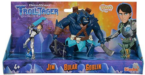 Simba 109211000 Trolljäger 3Er Figurenset Mit Jim, Bular Und Goblin, Mehrfarbig Mehrfarbig