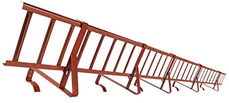 Komplettes SCHNEEFANGGITTER Set 3,00 m Lang, Schneefang, Gitterhöhe 15 und 20 cm (20 cm, Ziegelrot)