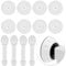 8 Pack Wall Guard Protectors & 4 Pack Child Safety Locks,Wall Guard Saver Pads for Pressure Gate Door, Stair, Baby & Pets Safety
