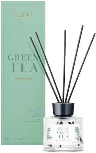 ÉCLAT Green Tea Raumduft - langanhaltender Lufterfrischer mit hochwertigen Inhaltsstoffen - 130 ml - mit Filzstäbchen
