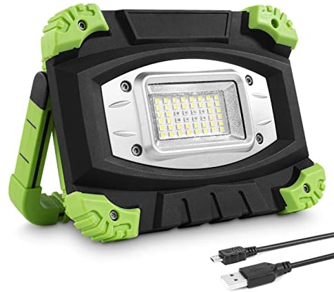 Lepro Foco LED Recargable 20W, Linterna de Cámping LED, Luz de Trabajo Portátil 2000 Lúmenes, 5 Modos de Luces, Luz de Seguridad Impermeable IPX4 para Emergencias, Pesca, Cortes de Energía y Más