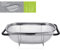 18/8 Stainless Steel Over The Sink Colander with Fine Mesh Strainer Basket & Expandable Rubber Grip Handles - Strain, Drain, Rinse Fruits, Vegetables
