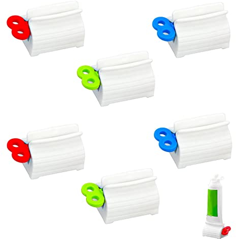sinzau 6 Pièces, Presse Dentifrice, Rolling Tube Dentifrice, Presse Dentifrice TubeSqueezer, pour Bains Crèmes Cosmétiques Peintures, 3 Couleurs