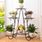 tonchean Metal Plant Stand for Indoor & Outdoor, 6 Tier Plant Pot Stand Shelf Black, Tired Flower Shelf Rack for Patio Balcony Garden