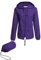 Hount Giacca antipioggia da donna leggera con cappuccio, impermeabile, ripiegabile, attiva, per attività all'aperto (S-3XL), Viola, XX-Large