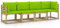 vidaXL Gartensofa 4-Sitzer mit Hellgrünen Kissen Sofa Lounge Sitzgruppe Gartenmöbel Couch Gartenset Ecksofa Mittelsofa Sitzgarnitur
