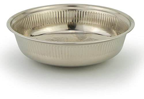 Saharashop Handmade Orientalische Messingschale Hamamschale Silber Mittel