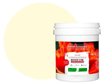 BOX DECO COULEURS Peinture naturelle écologique intérieur extérieur aspect satin Natura - 1L, Beige Lin