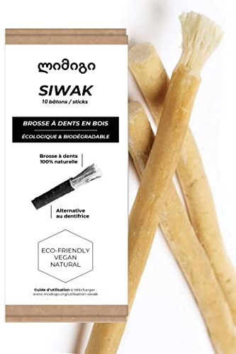 ORINKO 10x Miswak مسواك 100% Natürliche Siwak Zahnputzhölzer für Weiße Zähne & Frischen Atem