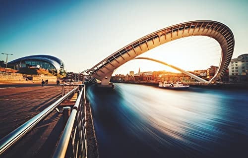 LHJOYSP jigsaw puzzles for adults 1000 pieces City Bridge River Gateshead Millennium Bridge Newcastle upon Tyne 75x50cm