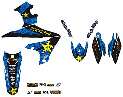 Blackbird Rockstar Energy Grafik-Aufkleber-Set kompatibel mit Yamaha Yzf 250 2019-2022 / Yamaha Yzf 450 2018-2022
