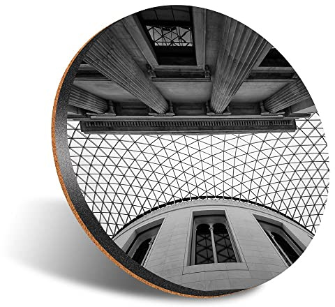DV DESIGN 1 x Eco Round 12cm Coaster - British Museum History London England Drink Cup Mug Glass Table Protection Mat #16114