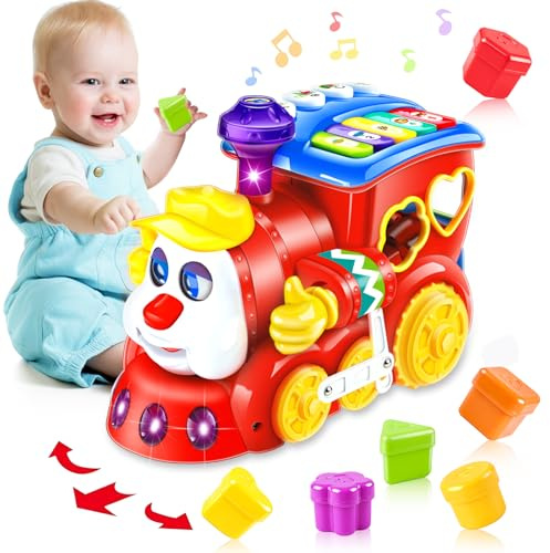 Kaysaitoy Baby Toys for 1 Year Old Boys Girls Train Crawling Baby Toys 6-12