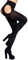 Surepoch Damen-Strumpfhose im Strapsen-Design, Übergröße, Strapsgürtel, figurformend, Weiß, Schwarz, XL-XXL