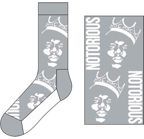 Biggie Smalls Unisex Adult Crown Ankle Socks (7 UK-11 UK) (Grey/White)