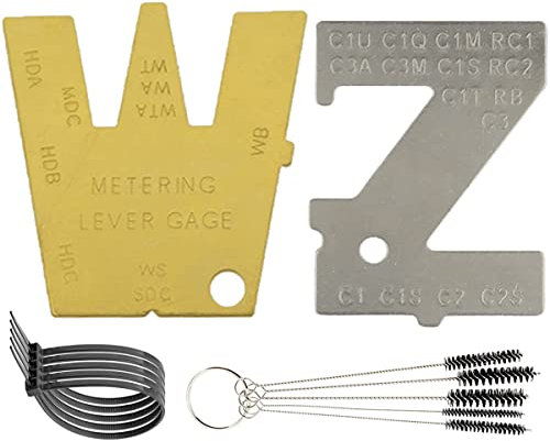 ZAMDOE Jauge de Mesure de carburateur ZT-1 500-13 Universel pour Wal-Bro carburateur pour Zama Carb Jauge de Levier de Mesure avec Brosse de Nettoyage du carburateur