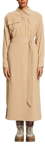ESPRIT Damen 014ee1e315 Kleid, Beige, 38 EU