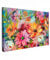 MuchoWow© Impression sur Toile Decoration Murale Peinture 120x80 cm Tableaux Decoratifs Muraux Déco Chambre Tableau Salon Fleurs - Coloré - Art - Peinture à l'huile