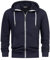 Indicode Herren INChristos Sweatjacke mit Kapuze und Reißverschluss | Hooded Jacket Kapuzenjacke für Männer Navy, S