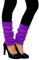 Oblique Unique® Sexy Damen Bein Stulpen Strümpfe für 80er Jahre 80s Motto Party Fasching Karneval Tanzen Aerobic Kostüm Accessoires (Lila)