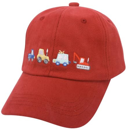 Baseballkappe für Kinder, Motiv: Bagger, Traktor, Truck, Stickerei, verstellbar, Baumwolle, gewaschen, Vintage, lustiger Sonnenhut für Jungen und Mädchen, Alter 2–8 Jahre