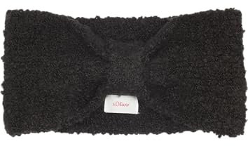 Gestricktes Stirnband aus Bouclé schwarz 1