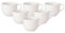 Villeroy & Boch Afina Lot de 6 tasses à café en porcelaine de qualité supérieure, pour café et thé, fabriquées en Allemagne, passent au lave-vaisselle et au micro-ondes, empilables, blanches