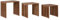 Home ESPRIT Set mit 3 Tischen Natural Teak, 40 x 40 x 40 cm