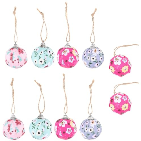 Ciieeo 10pcs Mothers Day Decorations, Mothers Day Hanging Balls Ornaments Foam Ball Pendants Flower Bulb Bauble Tree Ornaments for Home Spring Summer