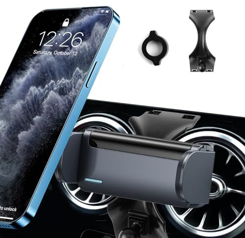RUIYA Auto-elektrischer Handyhalter Kompatibel mit Mercedes GLA H247 CLA A-Klasse W177 V177 2020-2025, Auto Handyhalter Lüftung KFZ Handy Halterung 360° Rotation KFZ Handy Halterung Telefonhalter