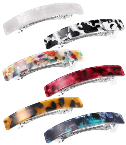 Teaaha 6 Stück Haarspangen Damen, Haarspangen Französische, Haarspange Damen, Retro Große Klassische Haarspangen, Haarspangen Für Frauen Mädchen Haarschmuck, Haarspangen Automatische