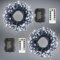 LYNNON 2x100 LED Lichterkette Außen Batterie Weiß Lichterkette Outdoor Wasserdicht 8 Modi mit Fernbedienung und Timer für Innen Party Hochzeit Ostern Garten Balkon Weihnachtsbaum deko