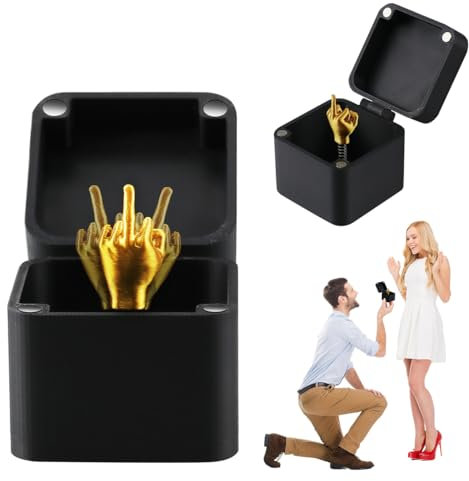 VicBou Überraschungsgeschenkbox mit Mittelfinger in Einer Box, Spoof-Geschenkbox, Spoof Hand Prank Pop UP Gift With Box, Nervige Geschenkbox Mittelfinger, Weihnachtsdekoration Neuartige Prank Gifts