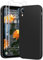 HuwaiH 3 in 1 Hülle für iPhone XR, mit 2 Stück 9H 0.33mm Panzerglas, Upgraded Kameraschutz, Kratzfeste Stoßfeste Handyhülle für iPhone XR(Tiefschwarz)