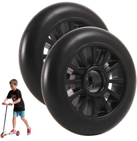 Sporgo 2 Stück 100mm Ersatzräder für Scooter Und Kickscooter Mit ABEC-9 Lager (100 x 24mm)