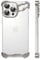 UZEUZA Frameless Hülle Metall für iPhone 15 Pro, Handyhülle Rahmenlose Minimalistischen Design, Schutzhülle Kameraschutz,Aluminium Schale Dünn Slim Aesthetic Bumper Stoßfeste Case, Titan Natur