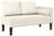 Kangmusi Chaiselongue mit Kissen Creme Samt, Creme 4007578