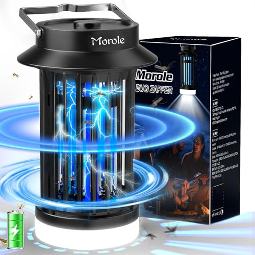 Morole Lampara Antimosquitos USB con IluminacióN Led, Atrapa Moscas Antimosquitos Electrico PortáTil, Ideal para Uso en Interiores y Exteriores