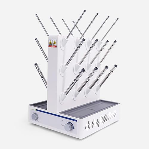 MiBoce Lab Glassware Drying Rack, Glassware Airflow Dryer, Adjustable Wind Speed and Time, 120℃ Over-Temperature Protection, for Lab Glassware Bottles