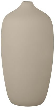 blomus Vase -CEOLA- | Farbe Indian Tan | 13Ø x 25H cm | Dekovase Braun | Blumenvase aus Keramik