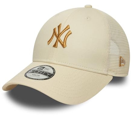 New Era Youth MLB 9FORTY Trucker Cap Homefield New York Yankees beige