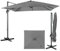 KOMFOTTEU Sombrilla 300 x 300 cm para Jardín, Parasol Cuadrado con Manivela Giratoria 360°, Sombrilla Terraza Exterior con Base Cruzada y 8 Varillas, Sombrilla de Patio con Protección UV