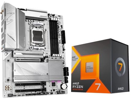 Micro Center - Processore CPU AMD Ryzen 7 7800X3D con scheda madre GIGABYTE B650 AORUS Elite AX ICE (AM5, ATX, DDR5, Triple M.2, USB 3.2 Gen2X2 Type-C, WiFi 6E)