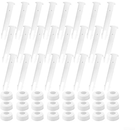 24 PCS Plastic Pool Joint Pins and Rubber Seals, Swimming Pool Connector Pins and Seals Replacement Parts Frame Support Connector Kit Compatible with Above Ground Pool Metal Frame 5.5/6cm(5.5cm)