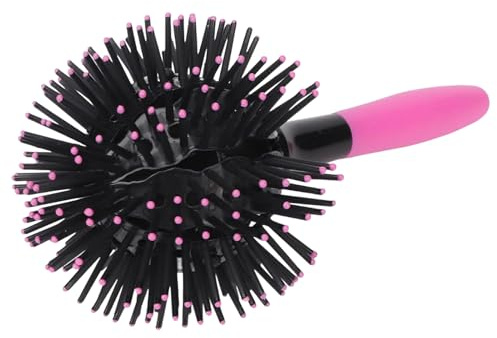 Runde Haarbürste 3D Kugel, Luftstyling Bürste Mit 360° Scalp Massage, Hohl Für Damen Trocknen Und Glätten